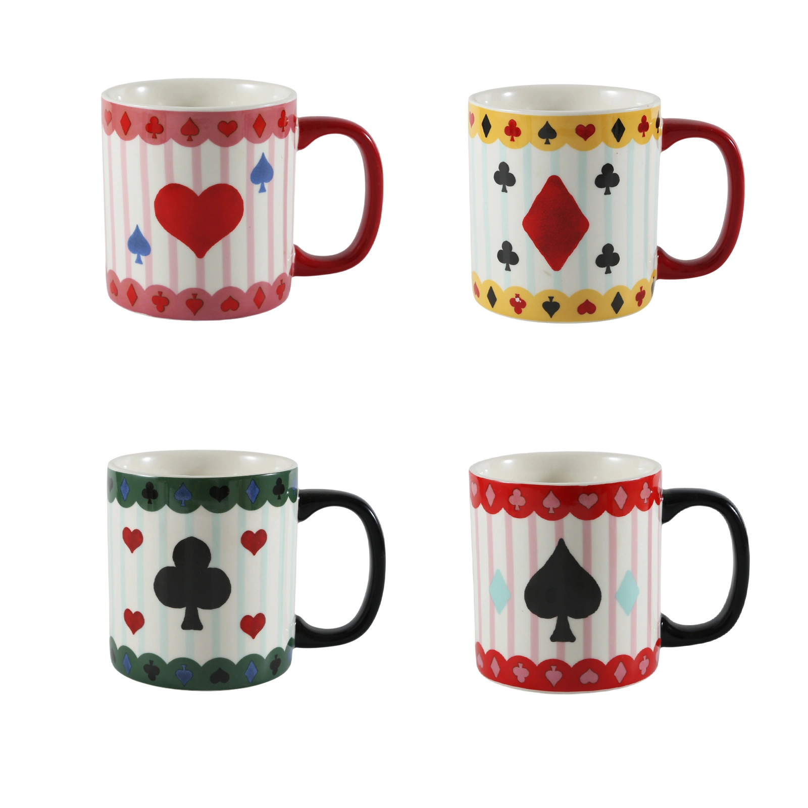Wholesale Poker Theme Ceramic Mug, 4-Piece, 460ml, Novel Home Drinkware - Ceramic Mug Manufactrurer Supply - Image 6