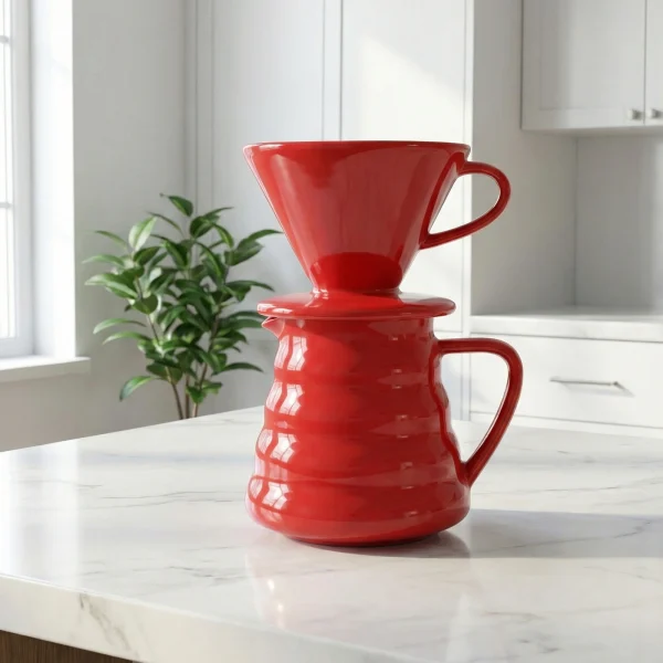Wholesale Compact Travel Ceramic Coffee Pou Set, Outdoor Portable Coffee Maker Supply - Coffee Mug Manufacturer Direct