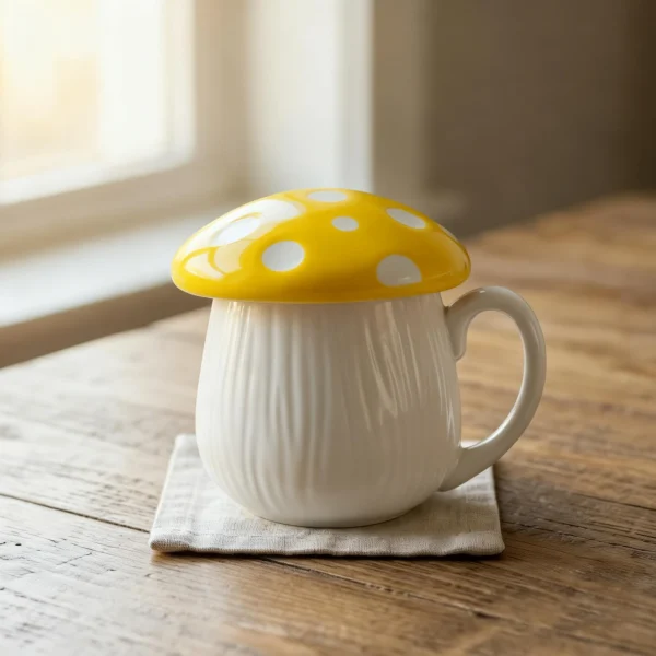 mushroom ceramic mug