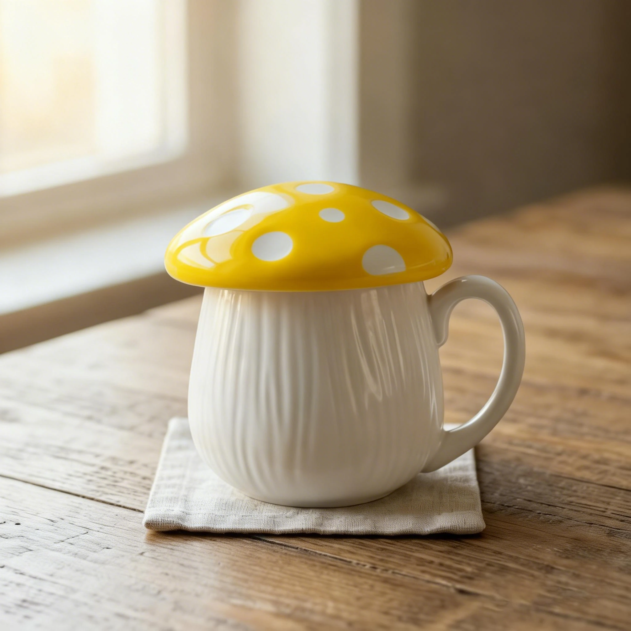 mushroom ceramic mug