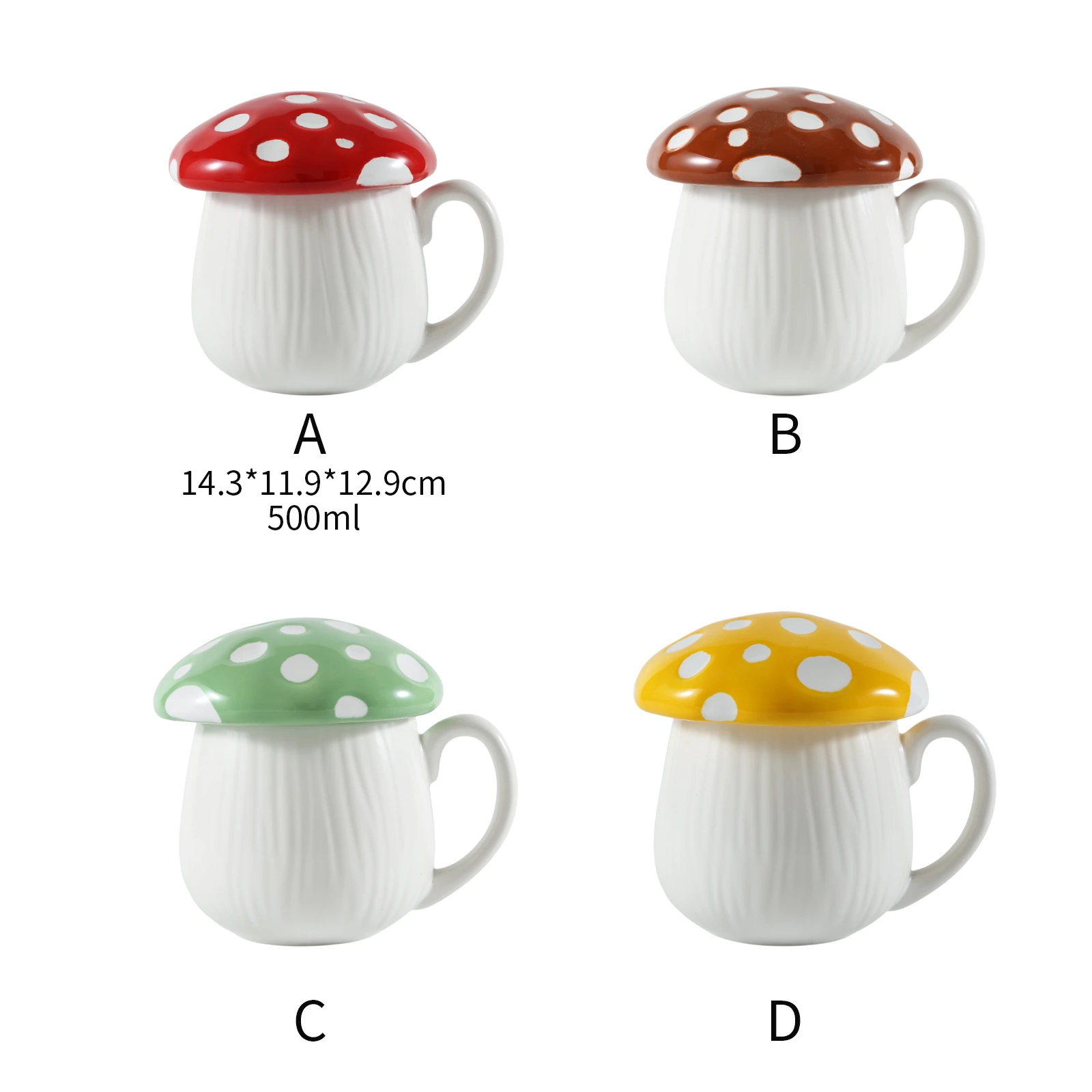 mushroom ceramic mug