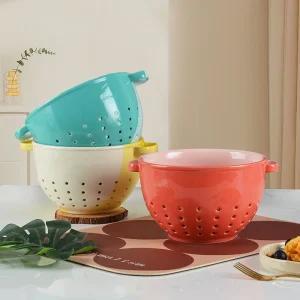 ceramic colander bowl