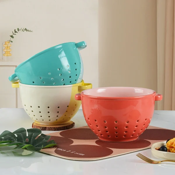 ceramic colander bowl