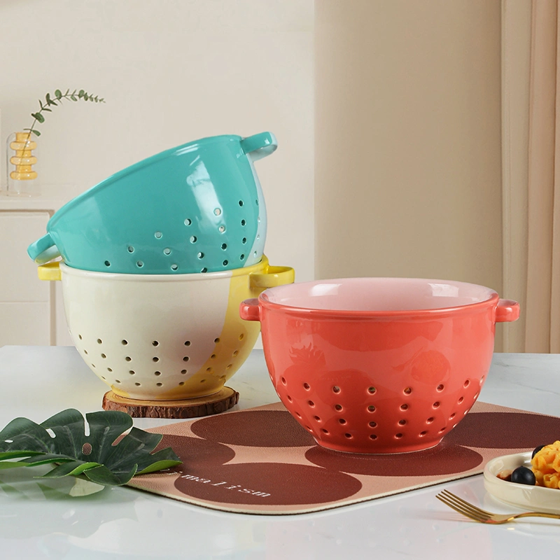 ceramic colander bowl