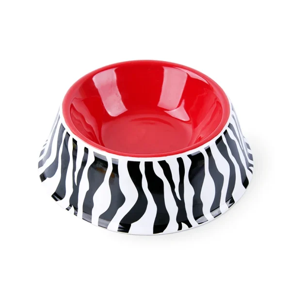 Wholesale Wide-Base Ceramic Pet Bowls With Simple and Cute Icons