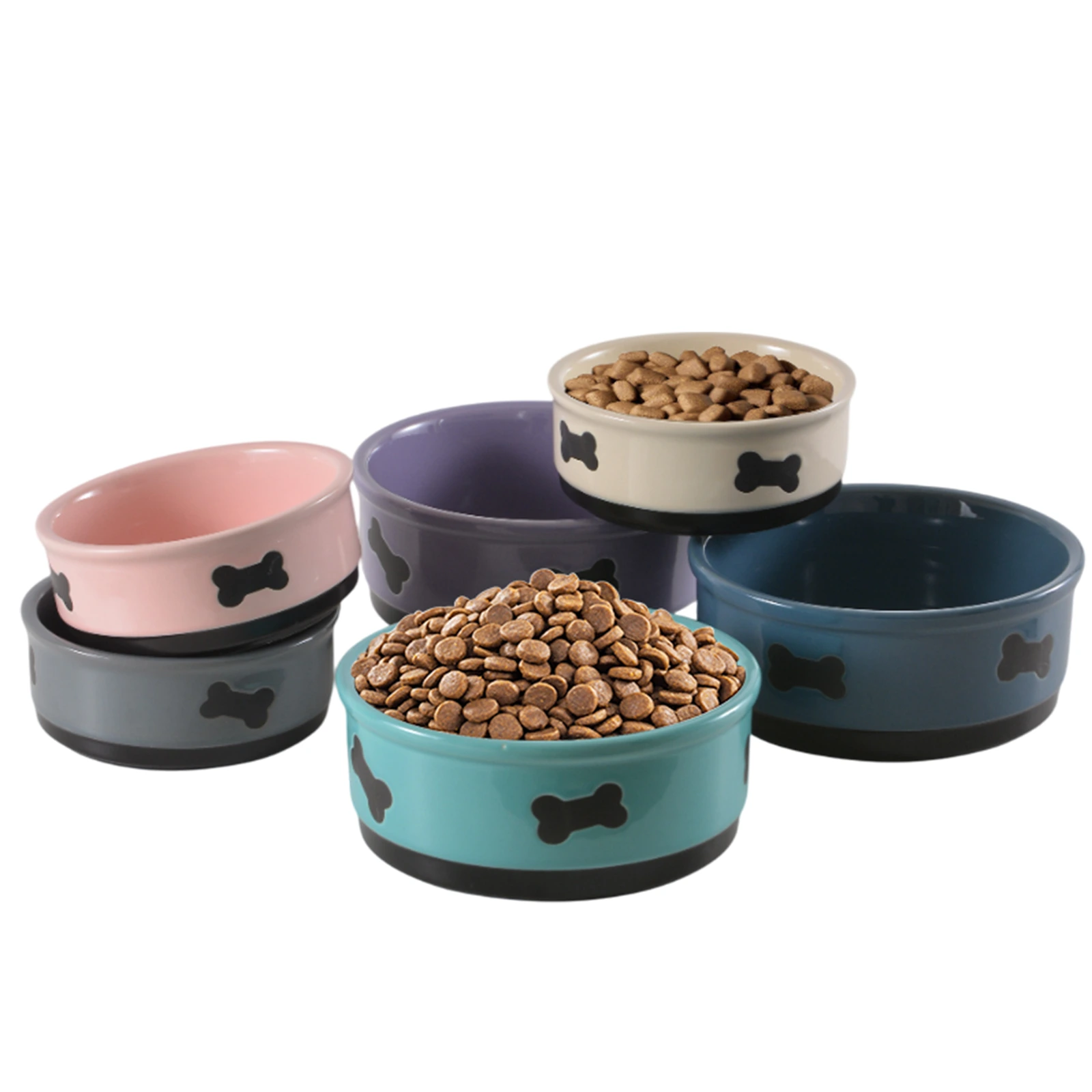 Wholesale Non-Slip Ceramic Pet Bowl, Pet Feeding Dishes Supply - Image 6
