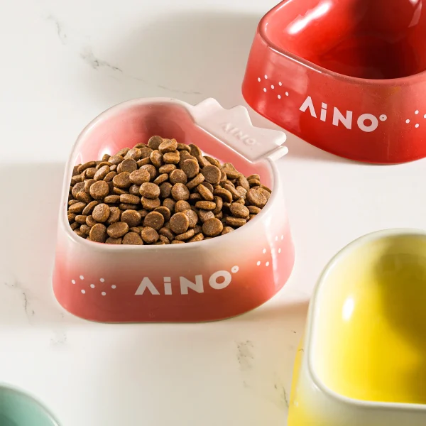 Wholesale Ceramic Pet Bowls, Raised Tilted Pet Food Bowl Neck Protection, Anti-Slip Feeding Dish for Kitten and Puppy