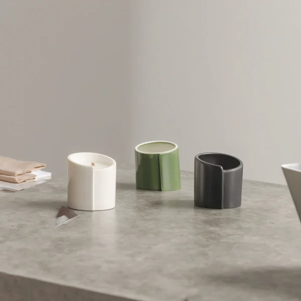 Wholesale Minimalist Ceramic Candle Holder, Modern Ceramic Candle Jar for Home Decor & Candle Making Gift
